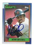 Autographed KEVIN MITCHELL San Francisco Giants 1990 Topps Card