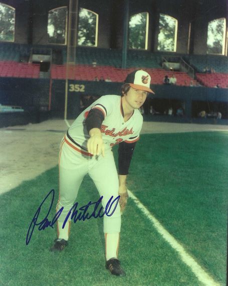 AUTOGRAPHED PAUL MITCHELL 8X10 Baltimore Orioles Photo