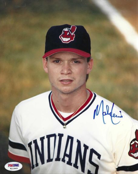 AUTOGRAPHED MARK LEWIS 8X10 Cleveland Indians Photo PSA/DNA