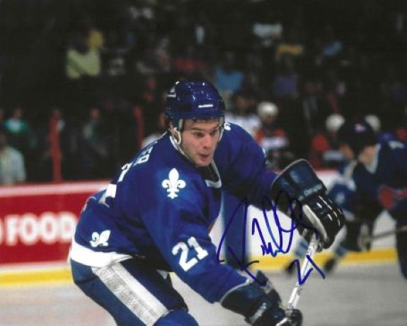 Autographed RANDY MOLLER 8X10 Quebec Nordiques Photo