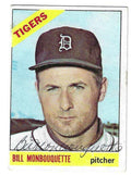 Autographed BILL MONBOUQUETTE Detroit Tigers 1966 Topps Card
