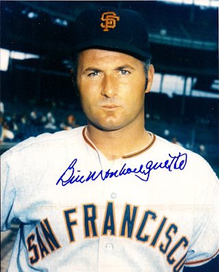 AUTOGRAPHED BILL MONBOUQUETTE San Francisco Giants Photo
