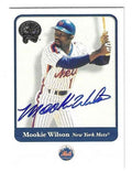 Autographed MOOKIE WILSON New York Mets 2001 Fleer Greats of the Game Card