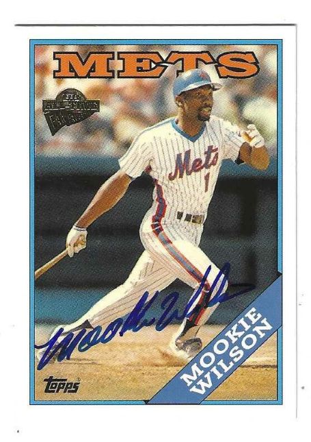 Autographed MOOKIE WILSON New York Mets 2004 All Time Fan favorites Card