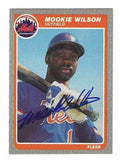 Autographed MOOKIE WILSON New York Mets 1985 Fleer Card