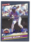 Autographed MOOKIE WILSON New York Mets 1986 Donruss Card