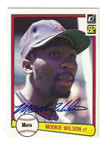 Autographed MOOKIE WILSON New York Mets 1982 Donruss Card