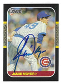 Autographed JAMIE MOYER Chicago Cubs 1987 Donruss Card