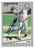 Autographed JAMIE MOYER Chicago Cubs 1989 Fleer Card
