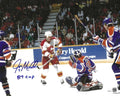 Autographed JOEY MULLEN "89 Cup"  8X10 Calgary Flames Photo JSA