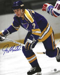 Autographed Joe Mullen 8x10 St. Louis Blues Photo JSA Witness