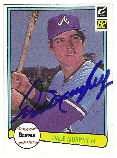 Autographed DALE MURPHY Atlanta Braves 1982 Donruss Card