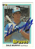 Autographed DALE MURPHY Atlanta Braves 1981 Donruss Card