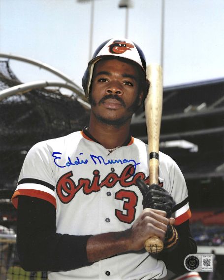 Autographed Eddie Murray Baltimore Orioles 8x10 Photo with Beckett Hologram