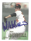 Autographed MIKE MUSSINA Baltimore Orioles 1997 Fleer Card