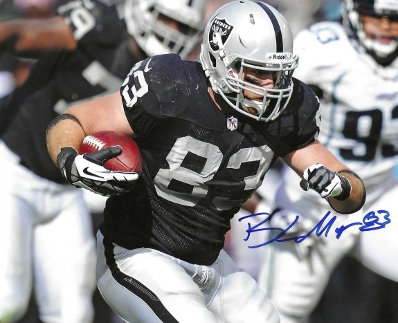 Autographed BRANDON MYERS 8X10 Oakland Raiders photo