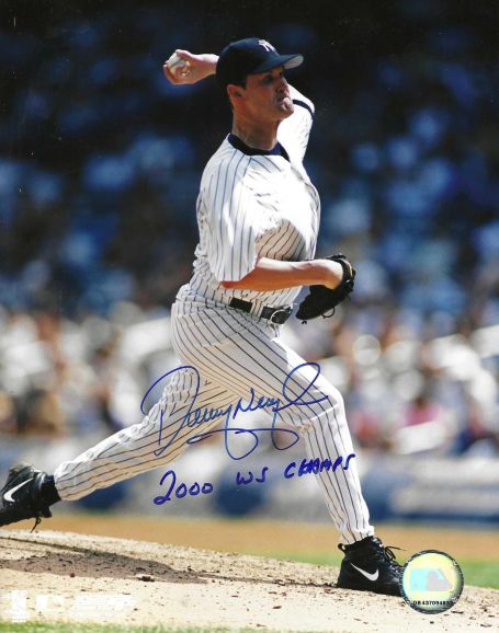 AUTOGRAPHED DENNY NEAGLE "2000 WS Champs" 8X10 New York Yankees Photo