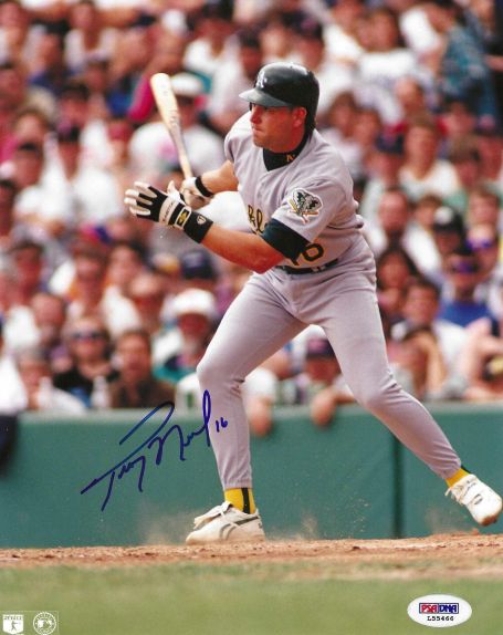 AUTOGRAPHED TROY NEEL 8x10 Oakland A's Photo PSA/DNA