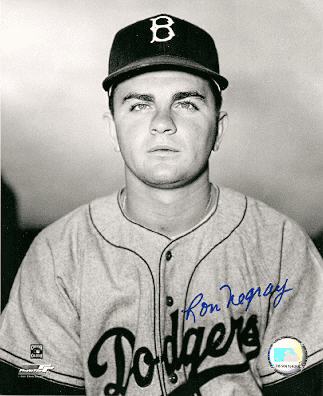 AUTOGRAPHED RON NEGRAY 8x10 Brooklyn Dodgers photo