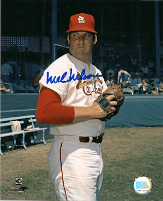 AUTOGRAPHED MEL NELSON 8x10 St. Louis Cardinals photo