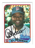 Autographed AL NEWMAN Minnesota Twins 1989 Topps Card