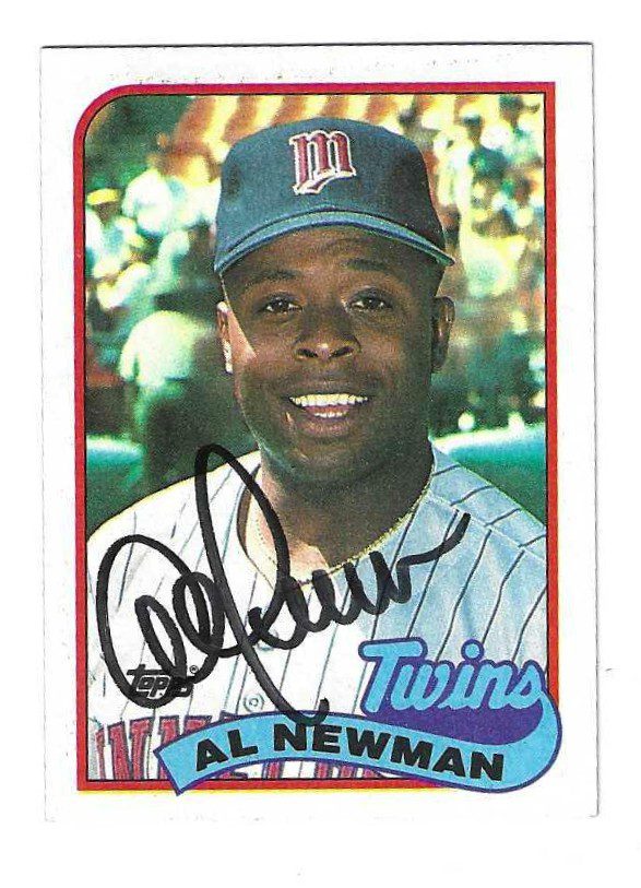 Autographed AL NEWMAN Minnesota Twins 1989 Topps Card