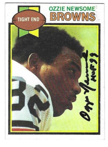 Autographed 1979 Topps Ozzie Newsome Cleveland Browns Rookie Card #308 w/ COA