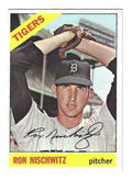 Autographed RON NISCHWITZ  Detroit Tigers 1966 Topps Card