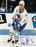 Autographed KERRY HUFFMAN 8x10 Quebec Nordiques photo