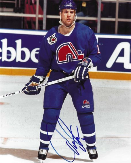 Autographed OWEN NOLAN 8x10 Quebec Nordiques photo