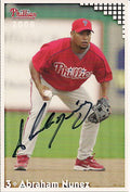 Autographed ABRAHAM NUNEZ  2006 Phillies Post card