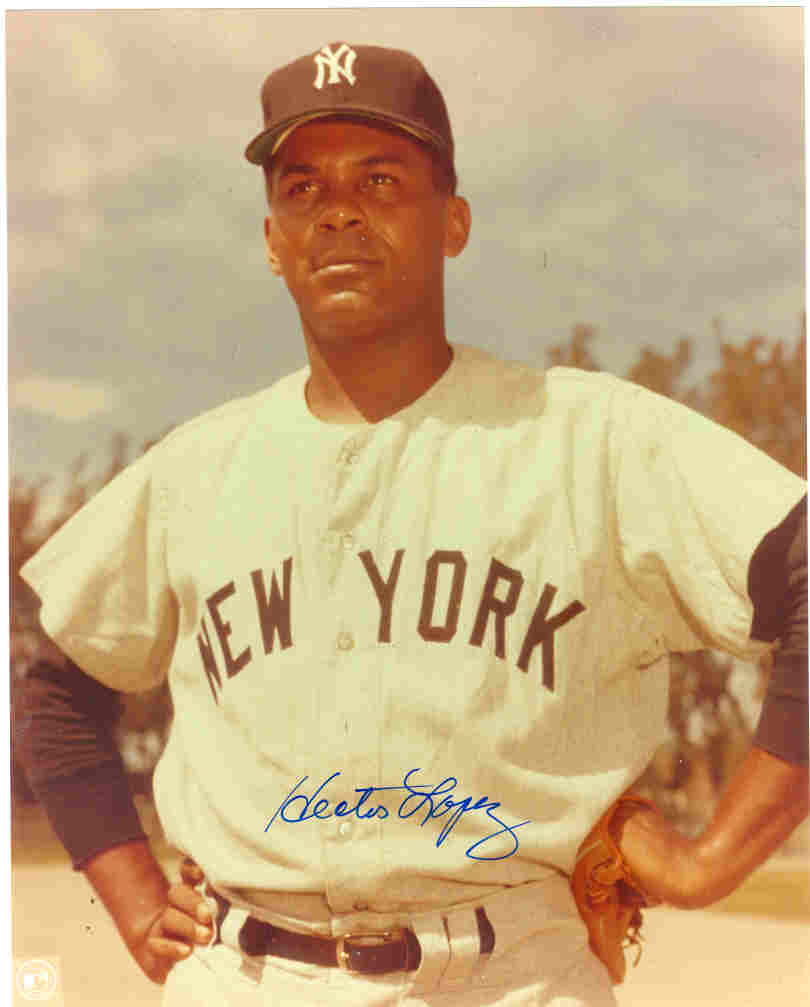 AUTOGRAPHED  HECTOR LOPEZ 8x10 New York Yankees Photo