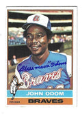 Autographed JOHN ODOM Atlanta Braves 1976 Topps Card