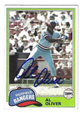 Autographed AL OLIVER Texas Rangers 1981 Topps Card