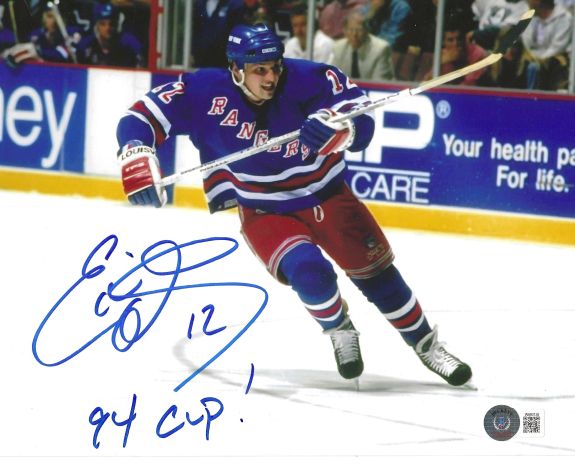 Autographed ED OLCZYK "94 Cup" 8X10 New York Rangers Photo Beckett