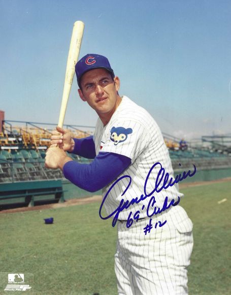 AUTOGRAPHED GENE OLIVER "69 Cubs" 8X10 Chicago Cubs Photo