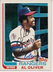 Autographed AL OLIVER 1982 Topps Card