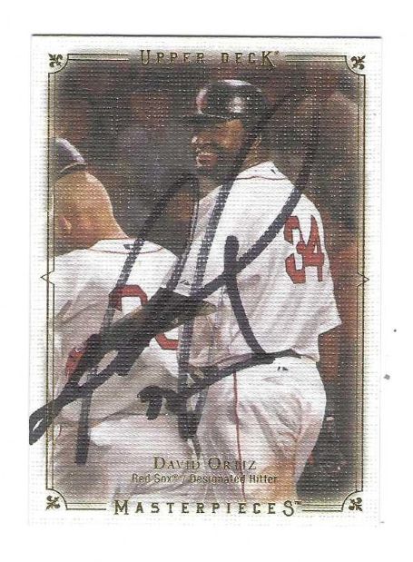 Autographed DAVID ORTIZ Boston Red Sox 2008 Upper Deck Masterpieces Card
