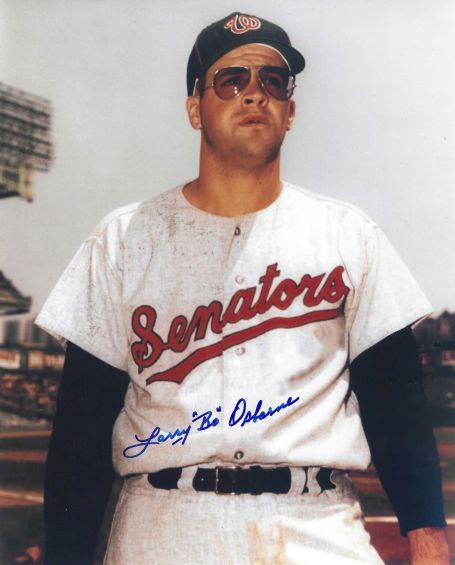 AUTOGRAPHED LARRY "BO" OSBORNE 8X10 Washington Senators Photo
