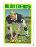 Autographed JIM OTTO Oakland Raiders 1972 Topps Card