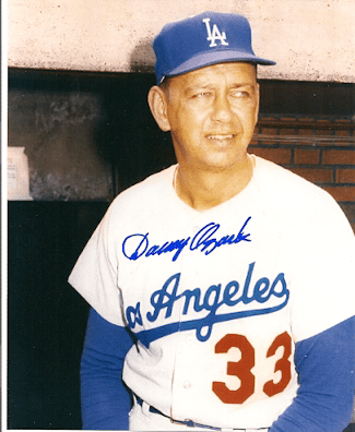 AUTOGRAPHED  DANNY OZARK  Los Angels Dodgers photo