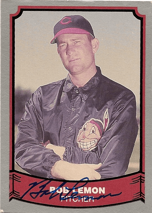 Signed BOB LEMON Cleveland Indians 1988 Pacific Legends Card