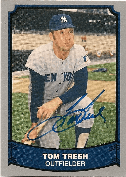 Autographed TOM TRESH 1988 Pacific Legends Card #25