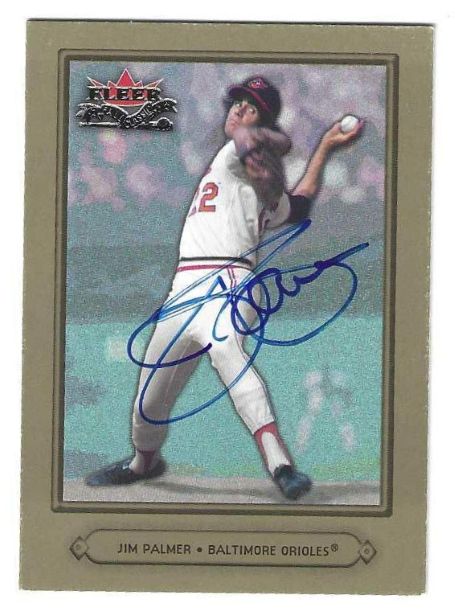 Autographed JIM PALMER Baltimore Orioles 2002 FLEER FALL CLASSIC CARD