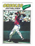 Autographed JIM PALMER Baltimore Orioles 1977 Topps Card