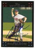 Autographed JONATHAN PAPELBON Boston Red Sox 2007 Topps Card