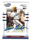 Autographed DAVE PARKER Pittsburgh Pirates 2004 Donruss World Series Card