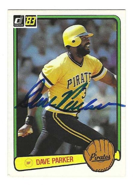 Autographed DAVE PARKER Pittsburgh Pirates 1983 Donruss Card