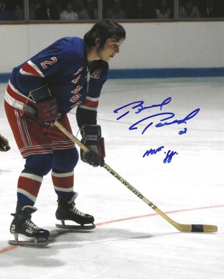 Autographed BRAD PARK 8x10 New York Rangers Photo