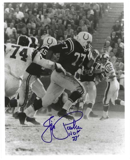 Autographed JIM PARKER "HOF 73" 8X10 Baltimore Colts photo
